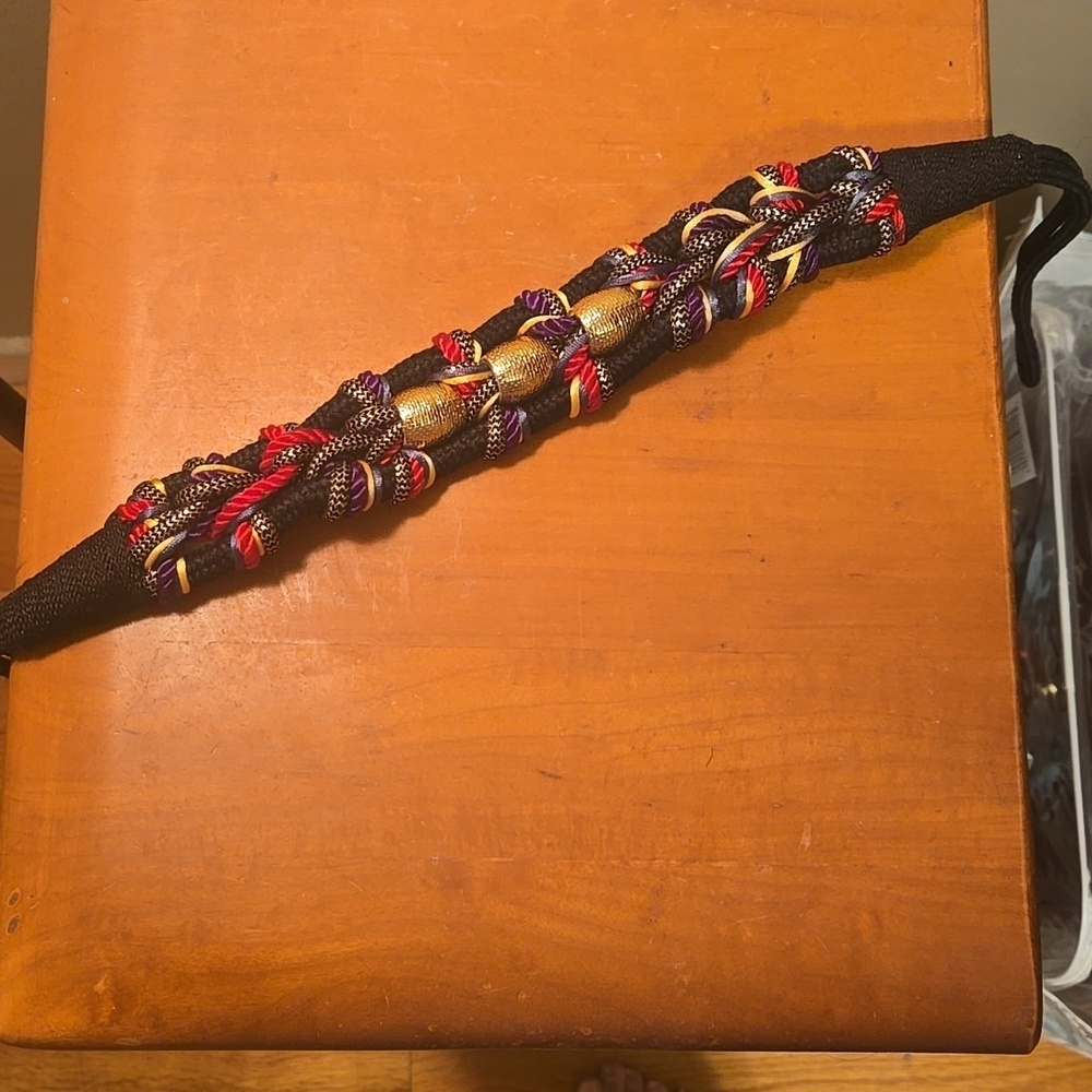 Women's African Style Fabric Belt Size M/L 37 inches